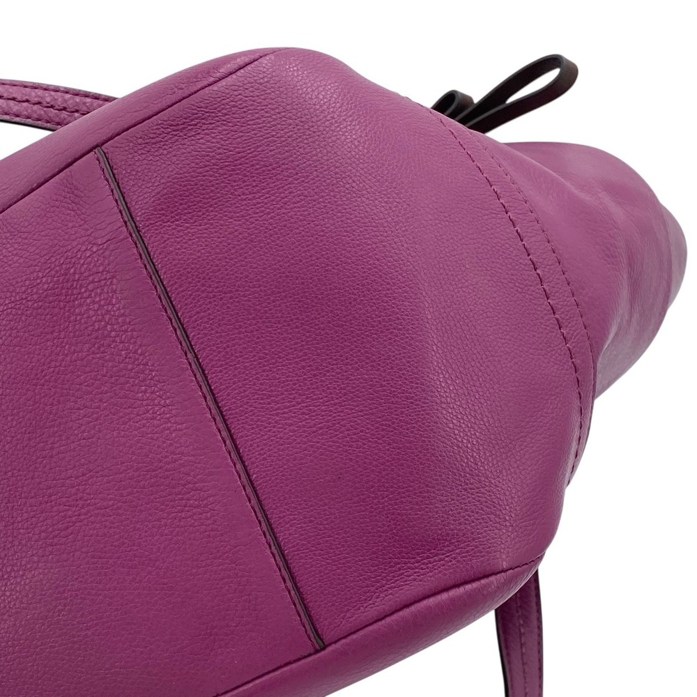 Coach Park Carrie‎ Purple Leather Satchel Tote Shoulder Bag F23284 - Picture 9 of 16